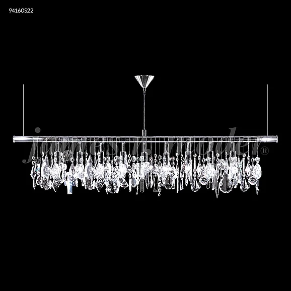 James R. Moder Fashionable Broadway Collection Crystal Chandelier in Silver 94160S22