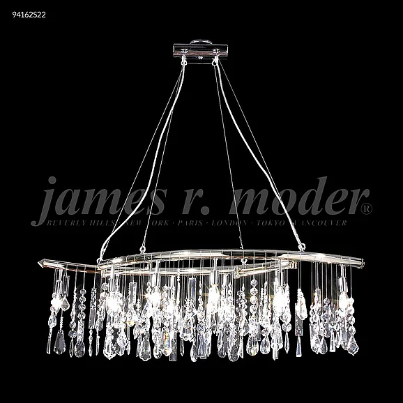 James R. Moder Fashionable Broadway Collection Crystal Chandelier in Silver 94162S22