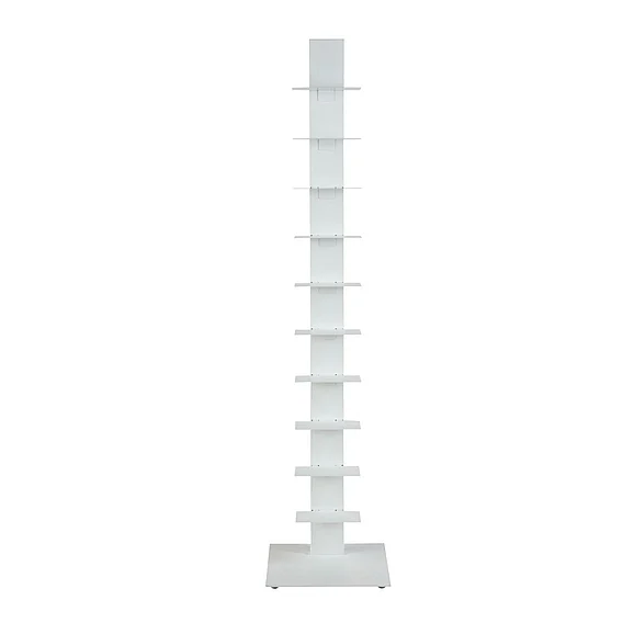 Euro Style Sapiens 60" Bookcase Tower in White 94200WHT-KIT