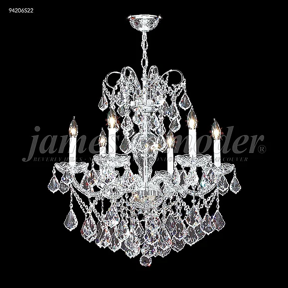 James R. Moder Vienna Collection Crystal Chandelier in Silver 94206S22