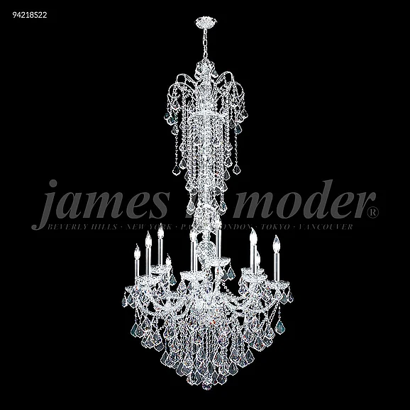 James R. Moder Vienna Collection Large Entry Crystal Chandelier in Silver 94218S22