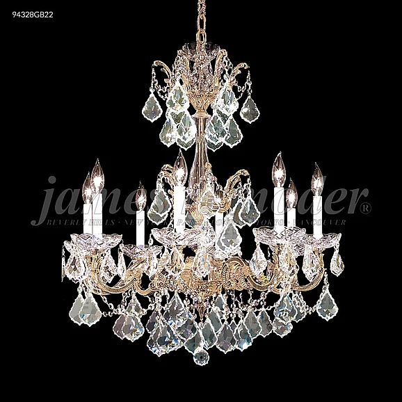 James R. Moder Madrid Cast Brass Collection Crystal Chandelier in Bronze 94328BZ22
