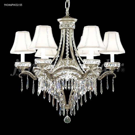James R. Moder Dynasty Cast Brass Collection Crystal Chandelier in Pewter 94346PW22