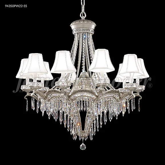 James R. Moder Dynasty Cast Brass Collection Large Entry Crystal Chandelier in Pewter 94350PW22-55