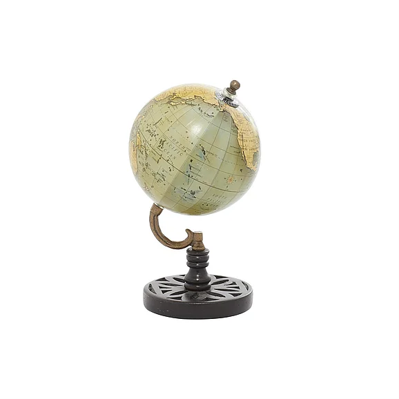 UMA Green Wood Educational/Geographic Earth Globe, 5" x 5" x 9" | 94436