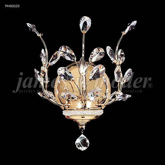 James R. Moder Florale Collection Wall Sconce / Vanity in Silver 94451S22