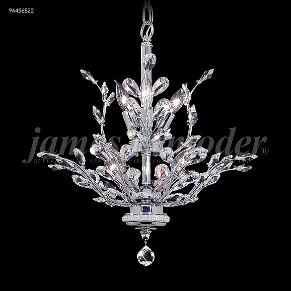 James R. Moder Florale Collection Crystal Chandelier in Silver 94456S2GT