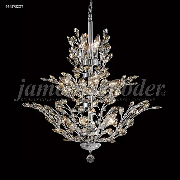 James R. Moder Florale Collection Crystal Chandelier in Silver 94457S2GT