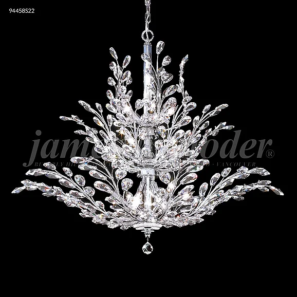 James R. Moder Florale Collection Crystal Chandelier in Silver 94458S2GT