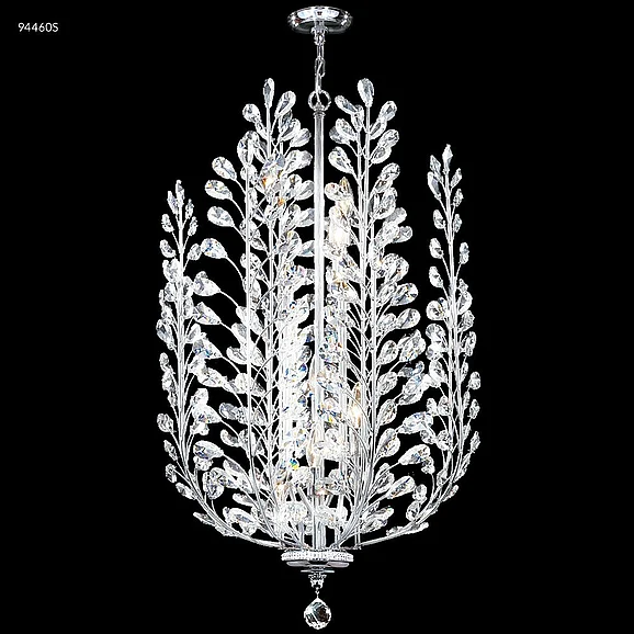 James R. Moder Florale Collection Crystal Chandelier in Silver 94460S22