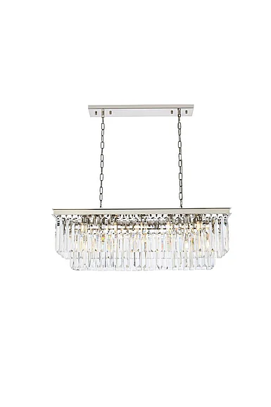 Elegant Sydney 12 Light Polished Nickel Chandelier Clear Royal Cut Crystal 1232D40PN/RC