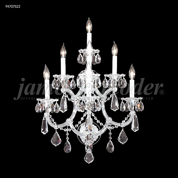 James R. Moder Maria Theresa Royal Collection Wall Sconce / Vanity in Silver 94707S22