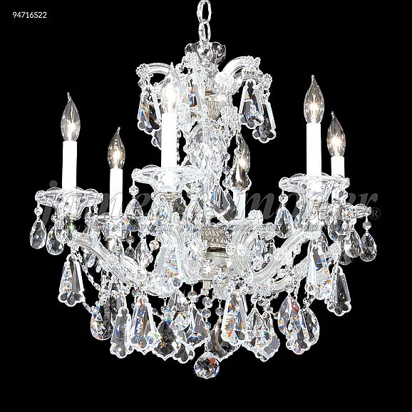 James R. Moder Maria Theresa Royal Collection Crystal Chandelier in Silver 94716S22