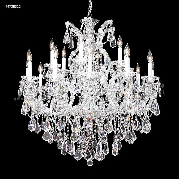 James R. Moder Maria Theresa Royal Collection Crystal Chandelier in Silver 94738S22