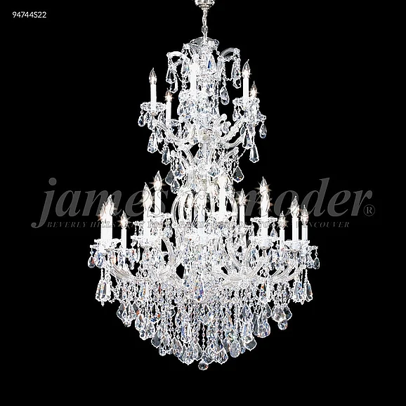 James R. Moder Maria Theresa Royal Collection Crystal Chandelier in Silver 94746S22