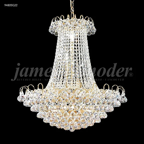 James R. Moder Jacqueline Collection Crystal Chandelier in Gold 94805G22
