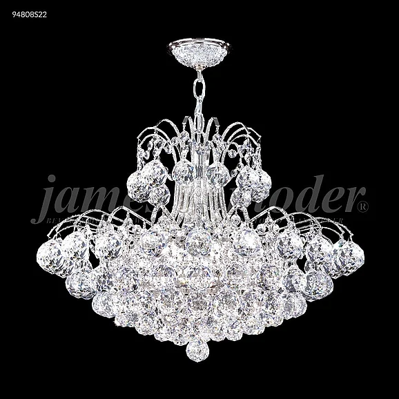 James R. Moder Jacqueline Collection Crystal Chandelier in Silver 94808S22