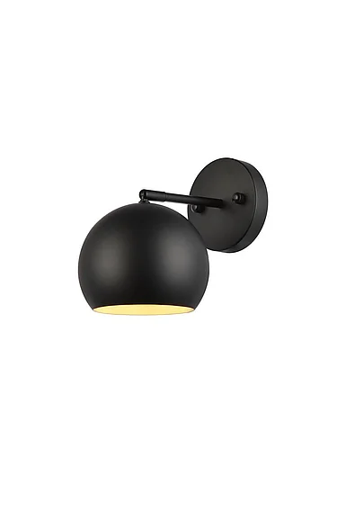 Elegant Othello 1 Light Black Wall Sconce LD2355BK