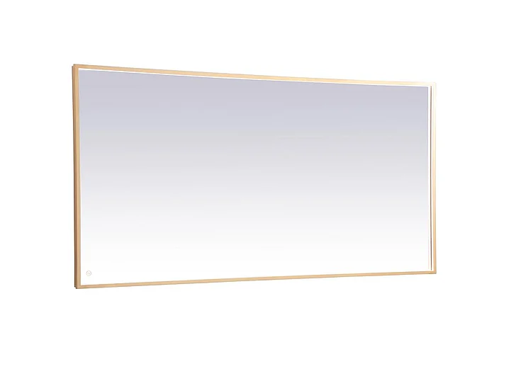 Elegant Pier 36X72 In. Led Mirror with Adjustable Color Temperature 3000K/4200K/6400K in Brass MRE63672BR