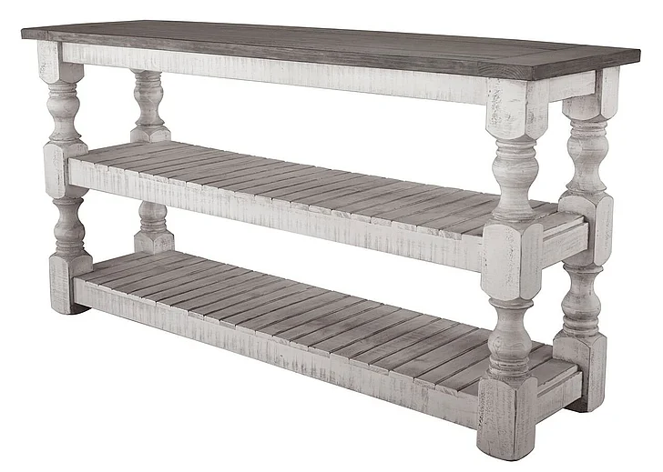 IFD Stone Sofa Table in Antique and Weathered Gray IFD469SOFA