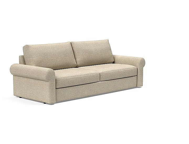 Innovation Living Vilander Sofa Bed with Roll Arms in Black Steel (366 Halifax Antique) 95-585201366-03-02