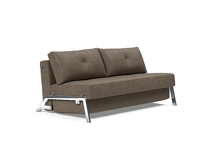 Innovation Living Cubed Queen Sofa 02 in Chrome Legs (411 Esina Cedar Brown) 95-744029411-0-2