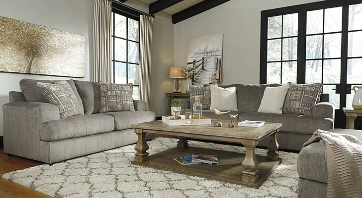 Soletren 2pc Sofa Living Room Set in Ash