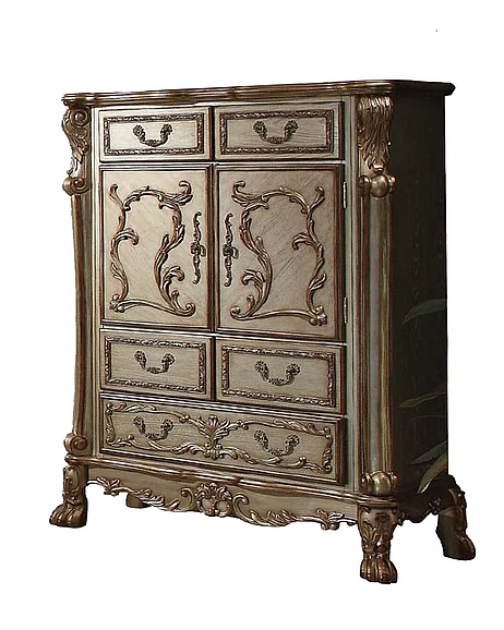 Acme Dresden Chest in Gold Patina & Bone 23166