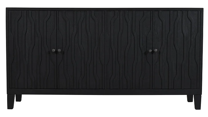 Moti Furniture Orchard 4-Door Sideboard in Graphite Black 95309002