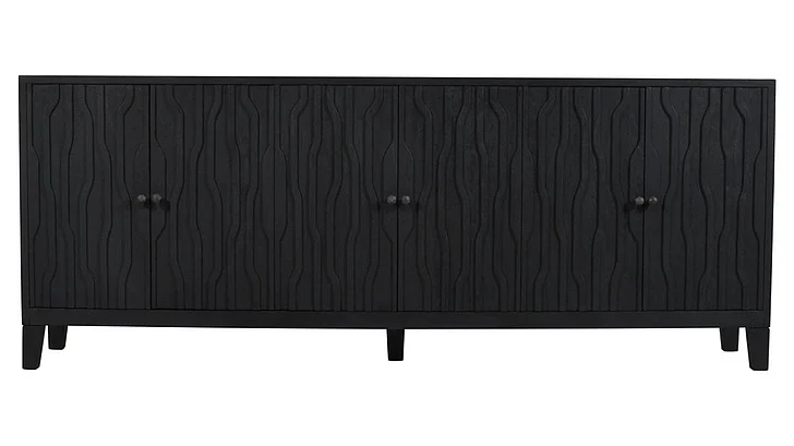 Moti Furniture Orchard 6-Door Sideboard in Graphite Black 95309004