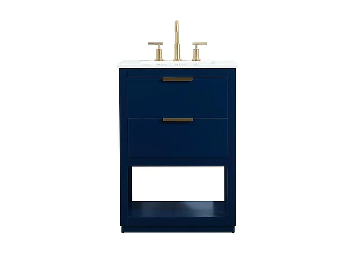 Elegant 24 In. Single Bathroom Vanity in Blue VF19224BL CLOSEOUT