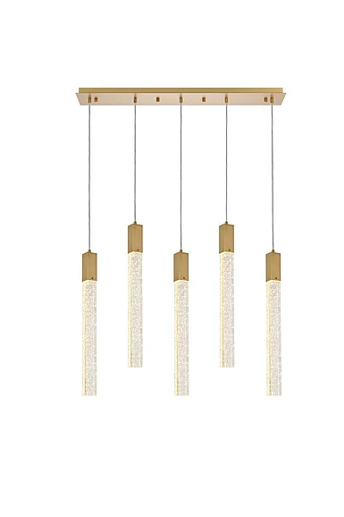 Elegant Weston 5 Lights Pendant in Satin Gold 2066S36SG