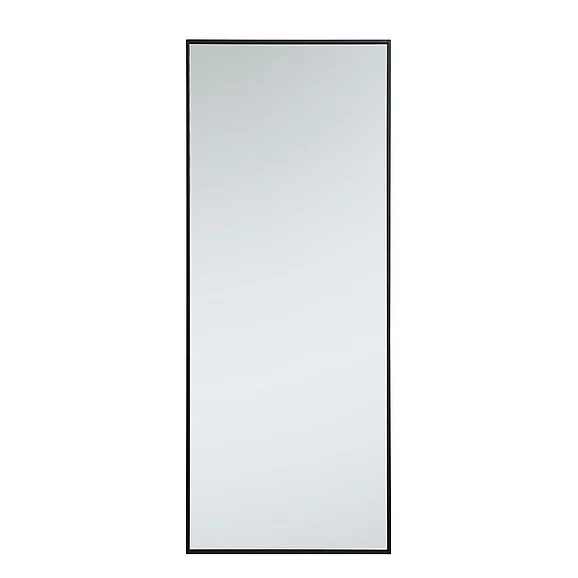Elegant Metal Frame Rectangle Mirror 24 In. in Black MR42460BK