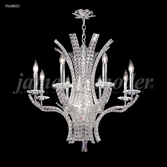 James R. Moder Eclipse Fashion Collection Crystal Chandelier in Silver 95638S22
