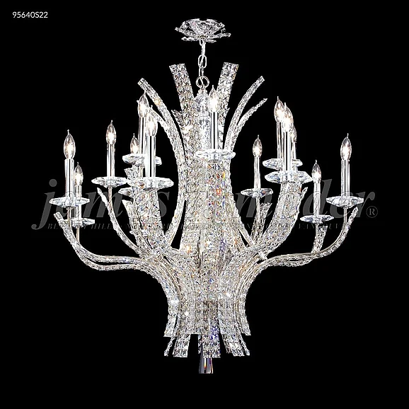 James R. Moder Eclipse Fashion Collection Crystal Chandelier in Silver 95640S22