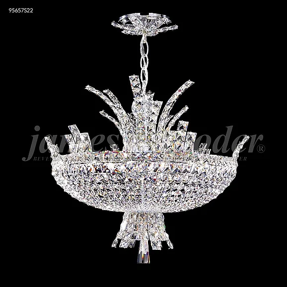 James R. Moder Eclipse Fashion Collection Crystal Chandelier in Silver 95658S22