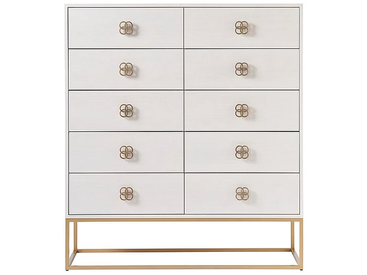 Universal Furniture Love Joy Bliss Peony Drawer Chest in Alabaster