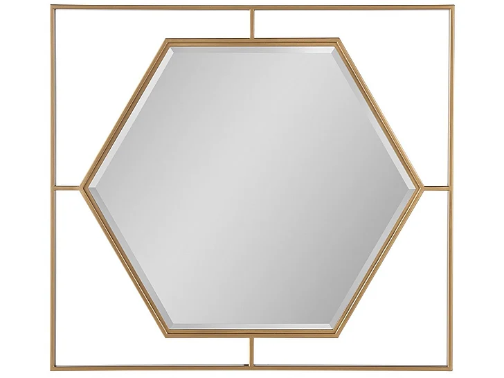 Universal Furniture Love Joy Bliss Mirror in Soft Gold Metal