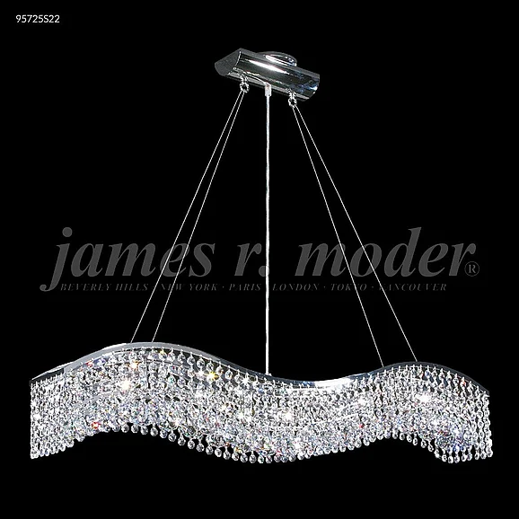 James R. Moder Fashionable Broadway Collection Crystal Chandelier in Silver 95725S22