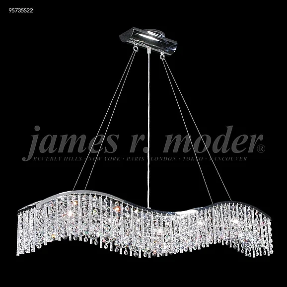 James R. Moder Fashionable Broadway Collection Crystal Chandelier in Silver 95735S22