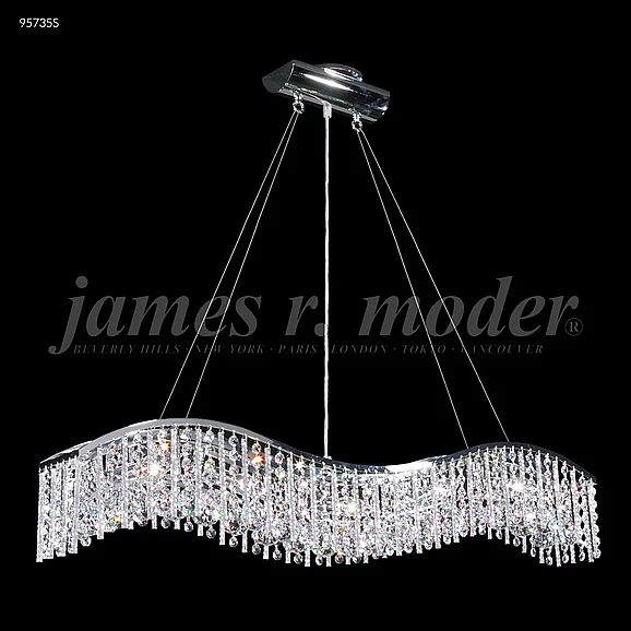 James R. Moder Fashionable Broadway Collection Crystal Chandelier in Silver 95735S00