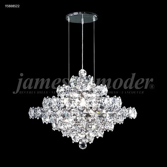 James R. Moder Continental Fashion Collection Crystal Chandelier in Silver 95887S22