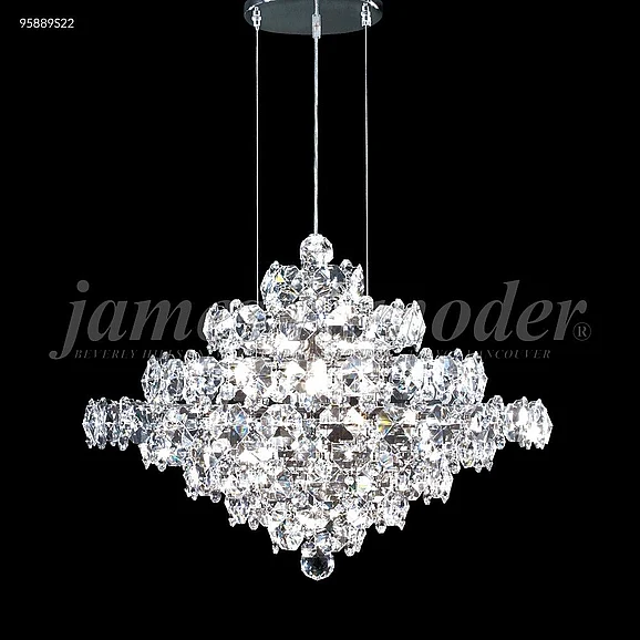 James R. Moder Continental Fashion Collection Crystal Chandelier in Silver 95889S22