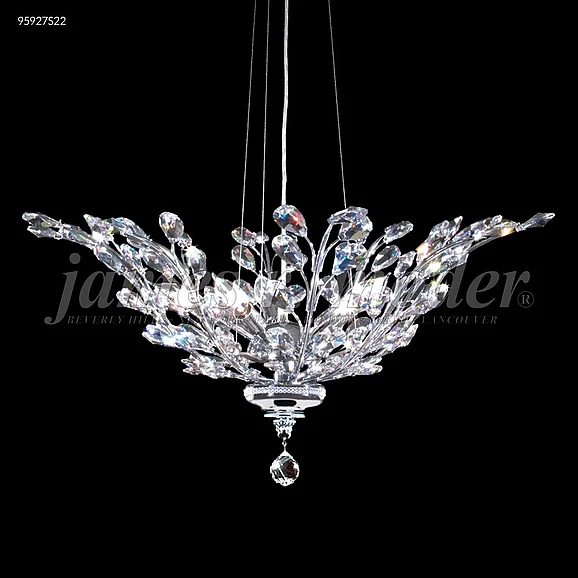 James R. Moder Florale Collection Crystal Chandelier in Silver 95927S22
