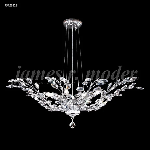 James R. Moder Florale Collection Crystal Chandelier in Silver 95928S22