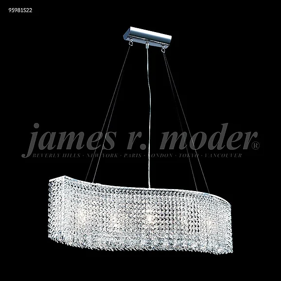 James R. Moder Fashionable Broadway Collection Crystal Chandelier in Silver 95981S22