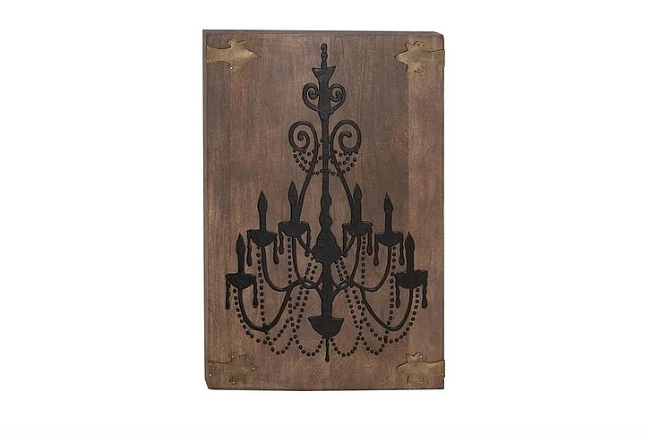 UMA Brown Mango Wood Vintage Wall Decor, 36" x 24" x 1" | 95986 CLOSEOUT