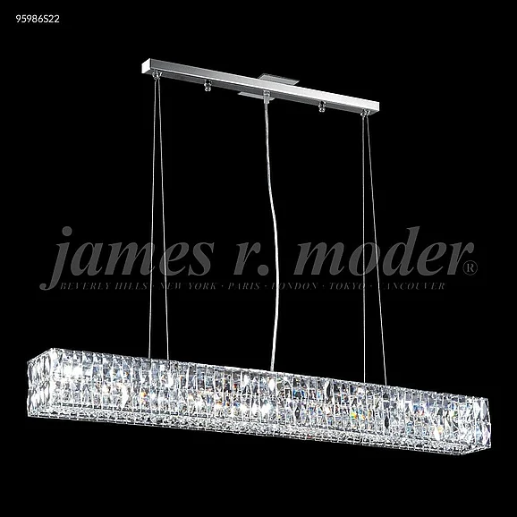 James R. Moder Contemporary Collection Crystal Chandelier in Silver 95986S22