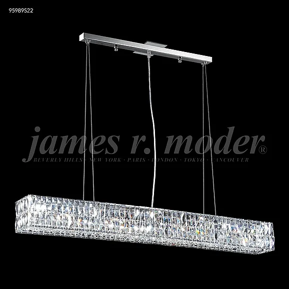 James R. Moder Contemporary Collection Crystal Chandelier in Silver 95989S22