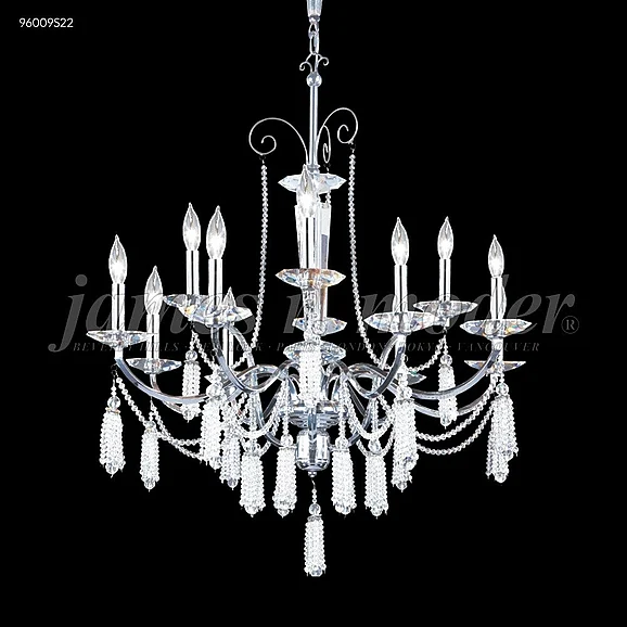 James R. Moder Tassel Collection Crystal Chandelier in Silver 96009S22